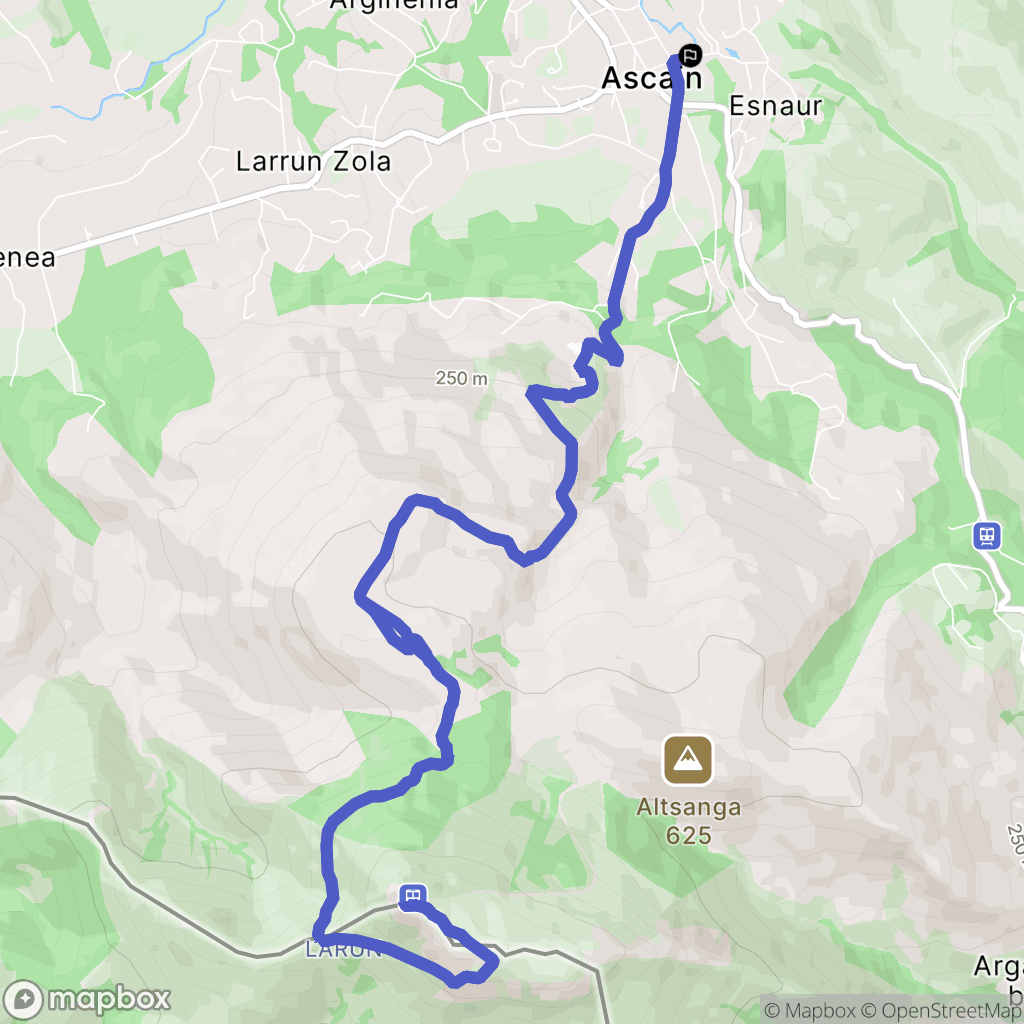 Ascain : carte du parcours de randonnée - France