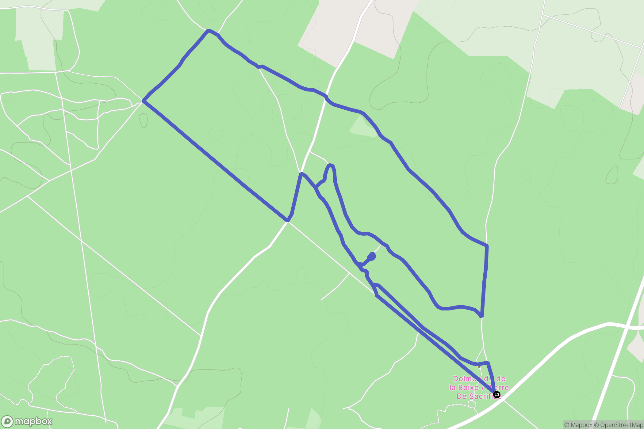Cellettes : carte du parcours de randonnée - France