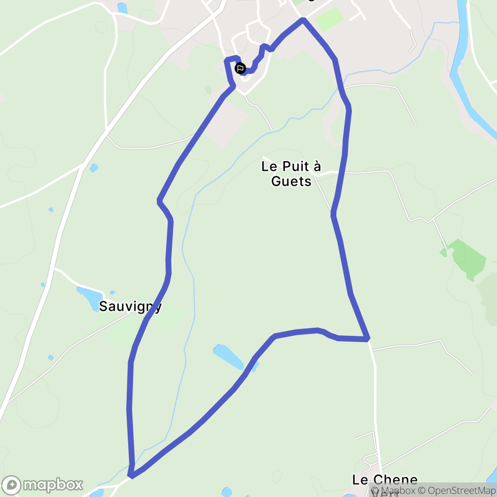 Gourgé : carte du parcours de randonnée - France
