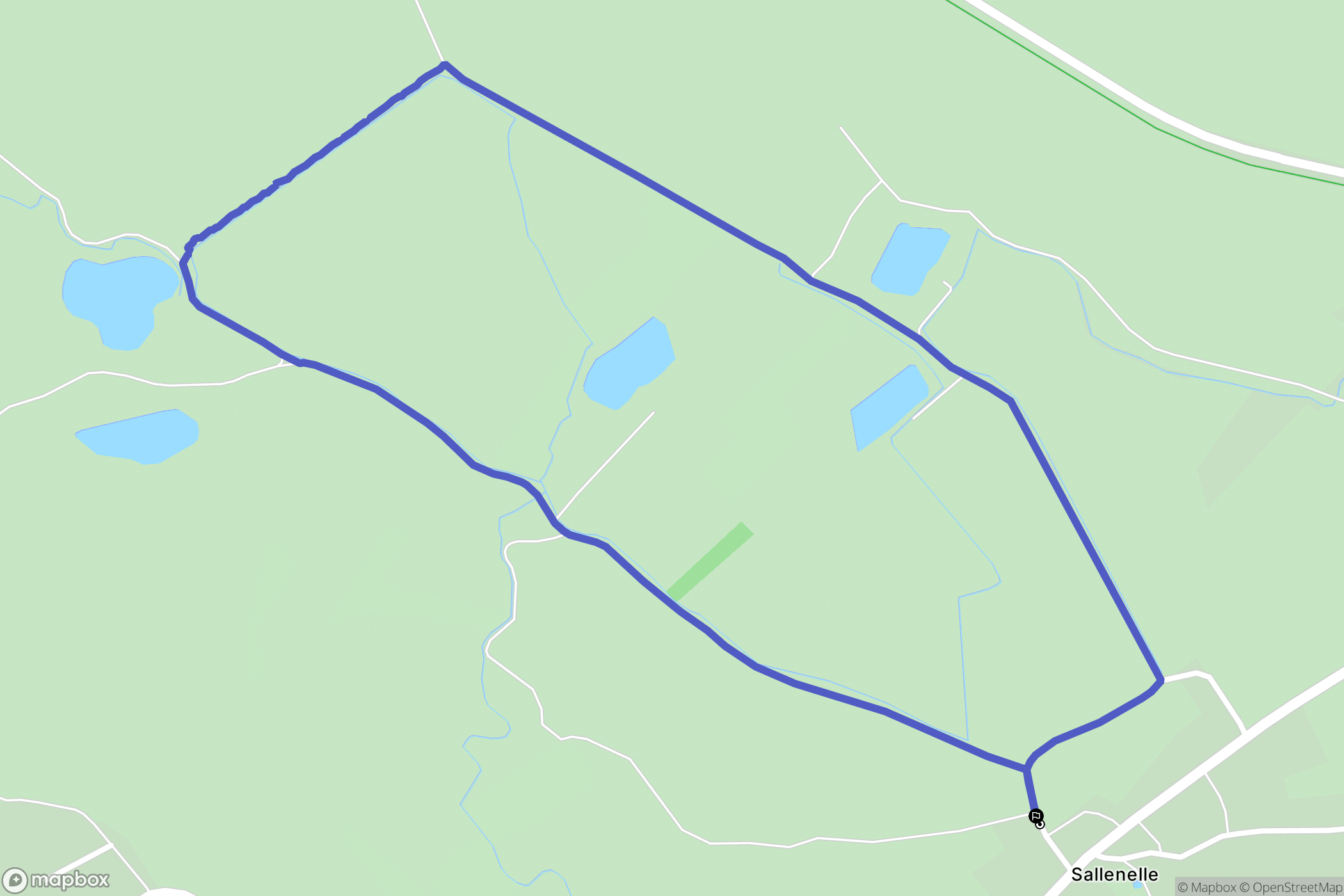 Pendé : carte du parcours de randonnée - France