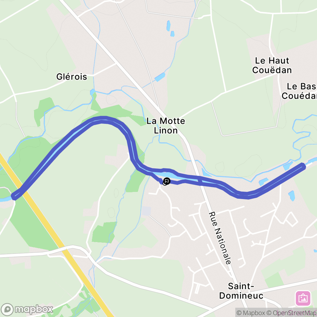 Saint-Domineuc : carte du parcours de randonnée - France