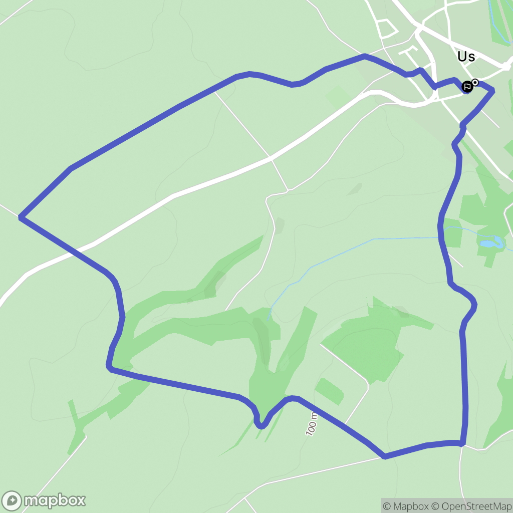 Us : carte du parcours de randonnée - France