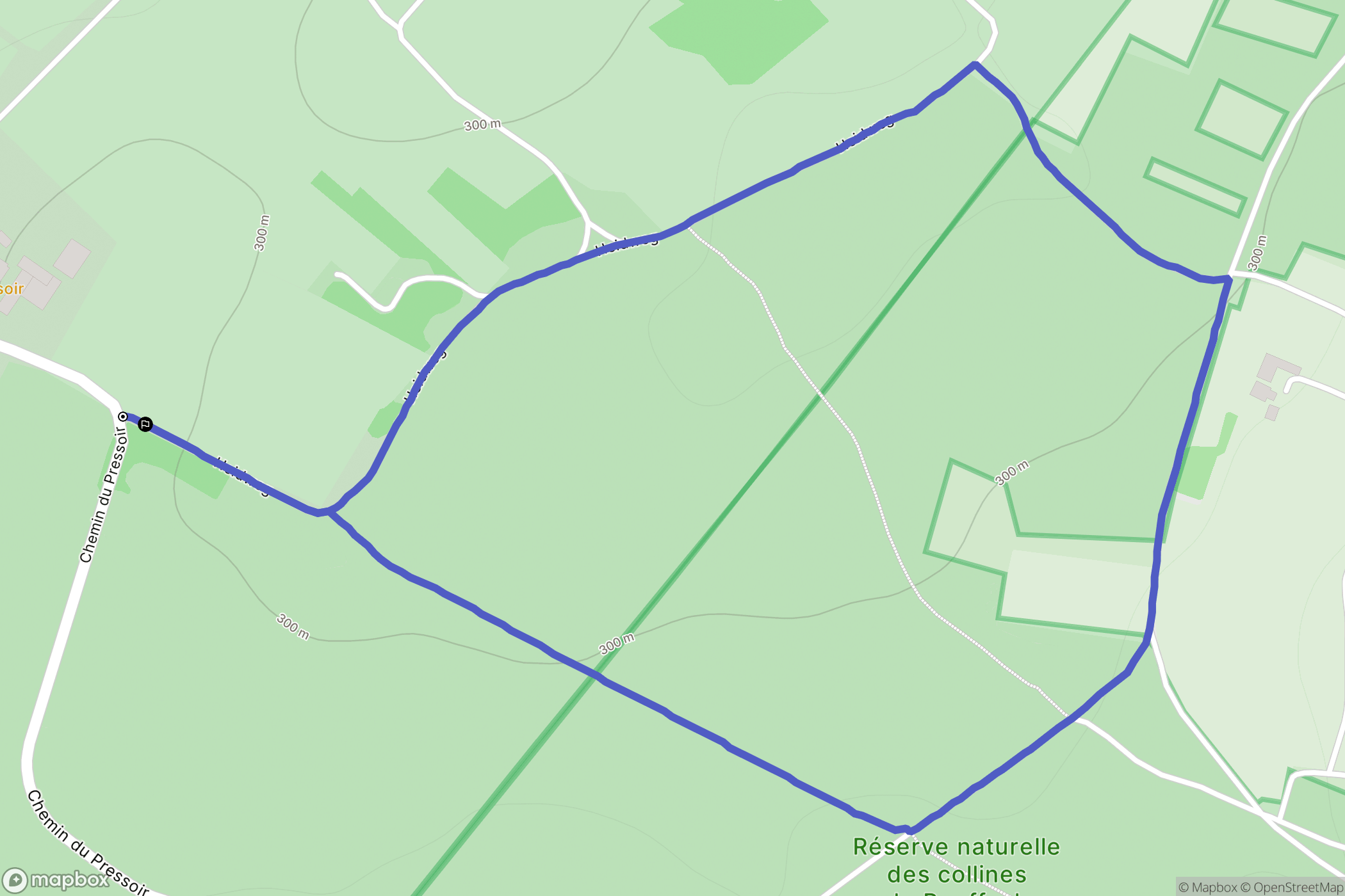 Westhalten : carte du parcours de randonnée - France