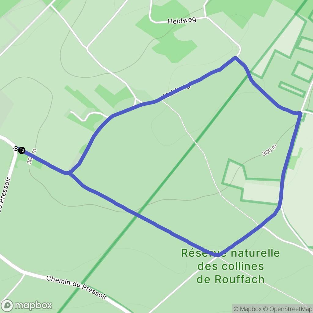 Westhalten : carte du parcours de randonnée - France