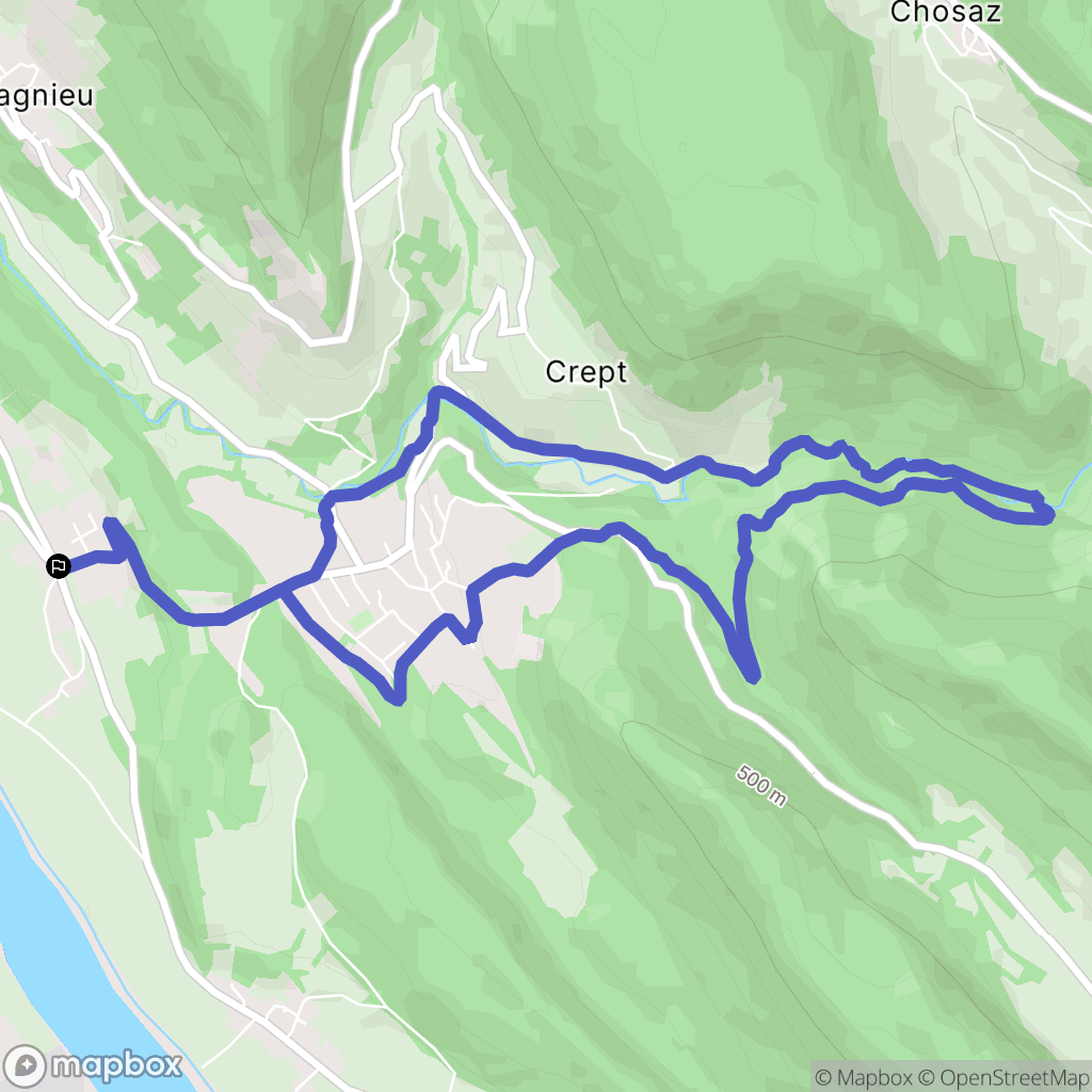 Briord : carte du parcours de randonnée - France