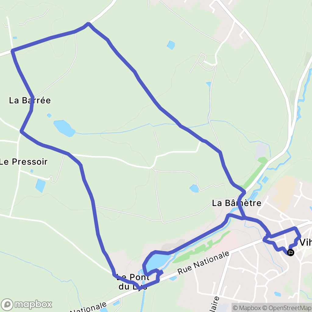 Lys-Haut-Layon : carte du parcours de randonnée - France