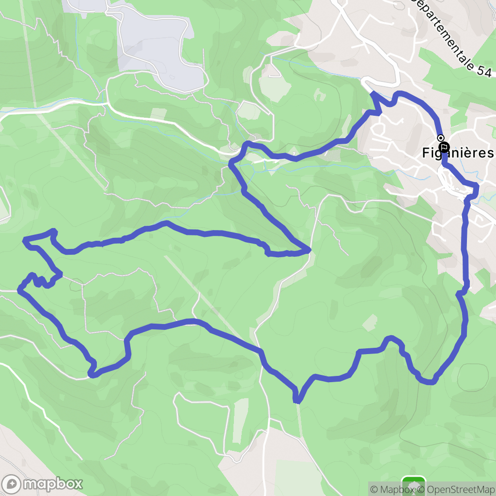Figanières : carte du parcours de randonnée - France