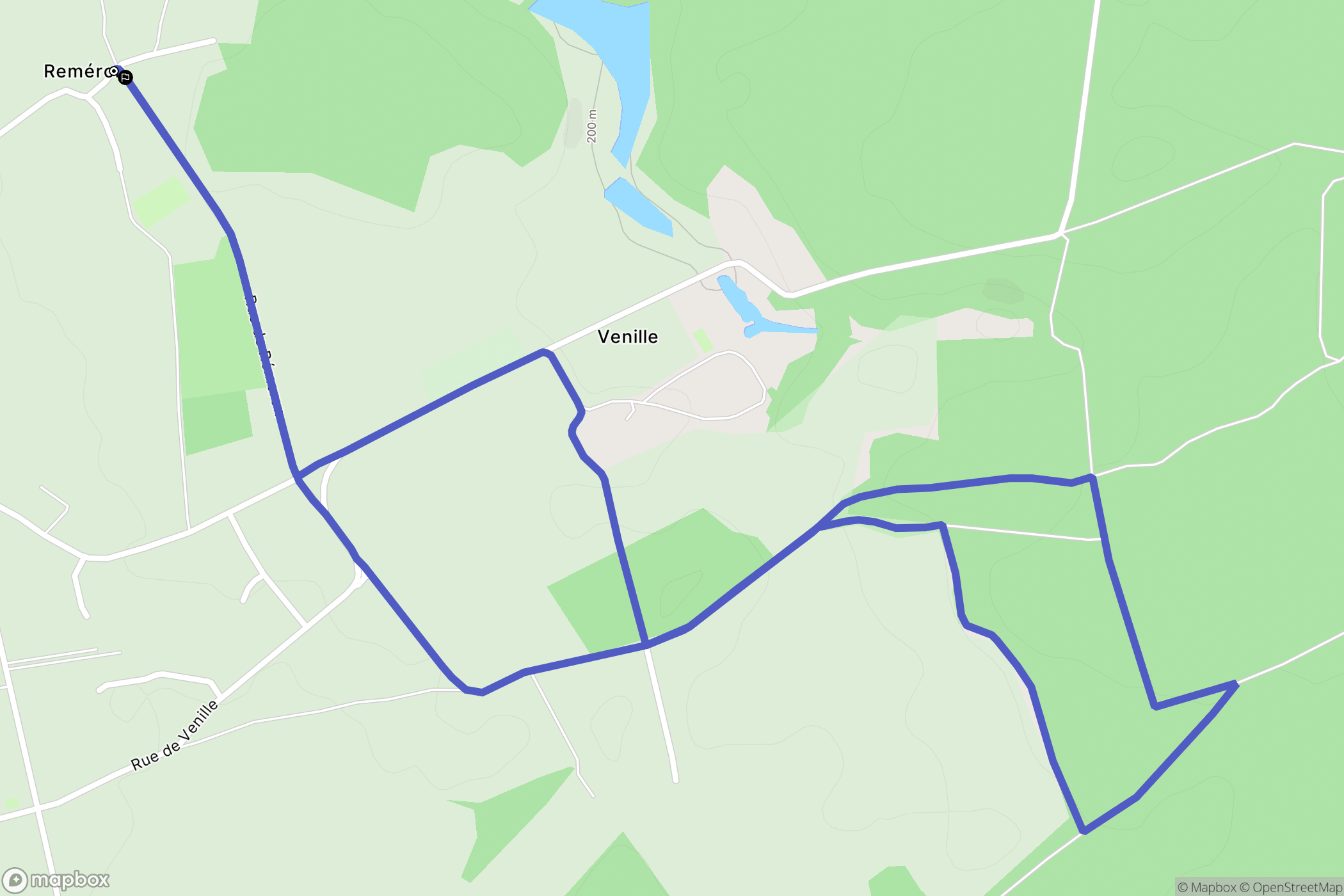 Saint-Eloi : carte du parcours de randonnée - France