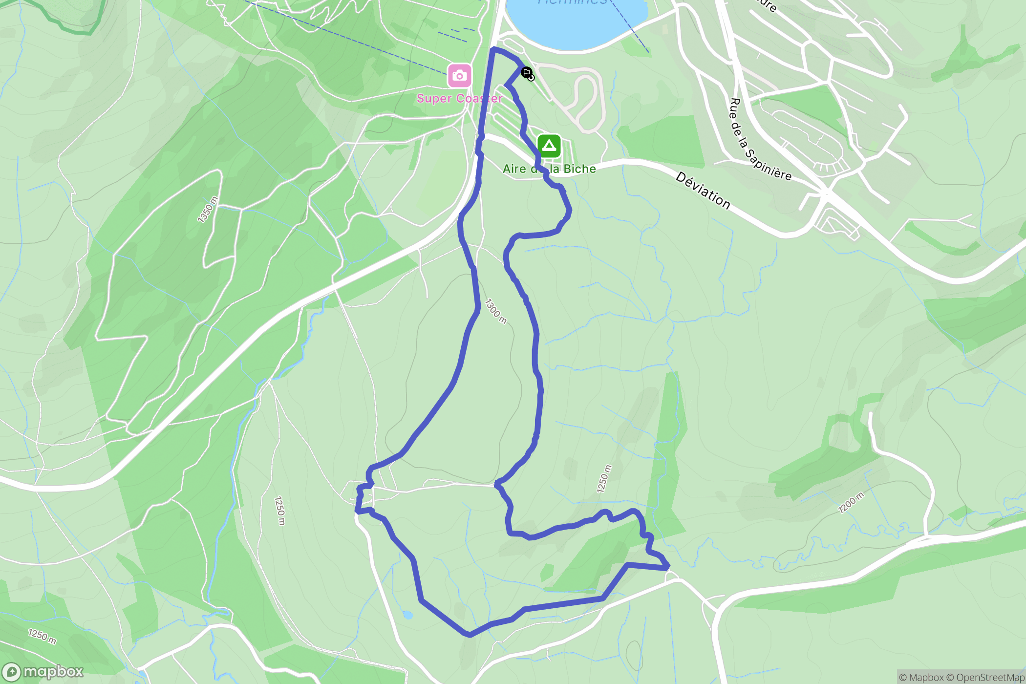 Besse-et-Saint-Anastaise : carte du parcours de randonnée - France