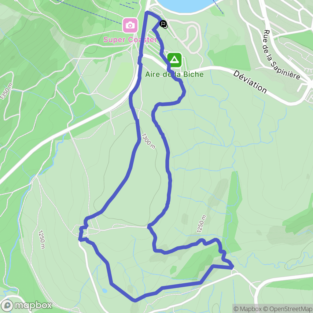 Besse-et-Saint-Anastaise : carte du parcours de randonnée - France