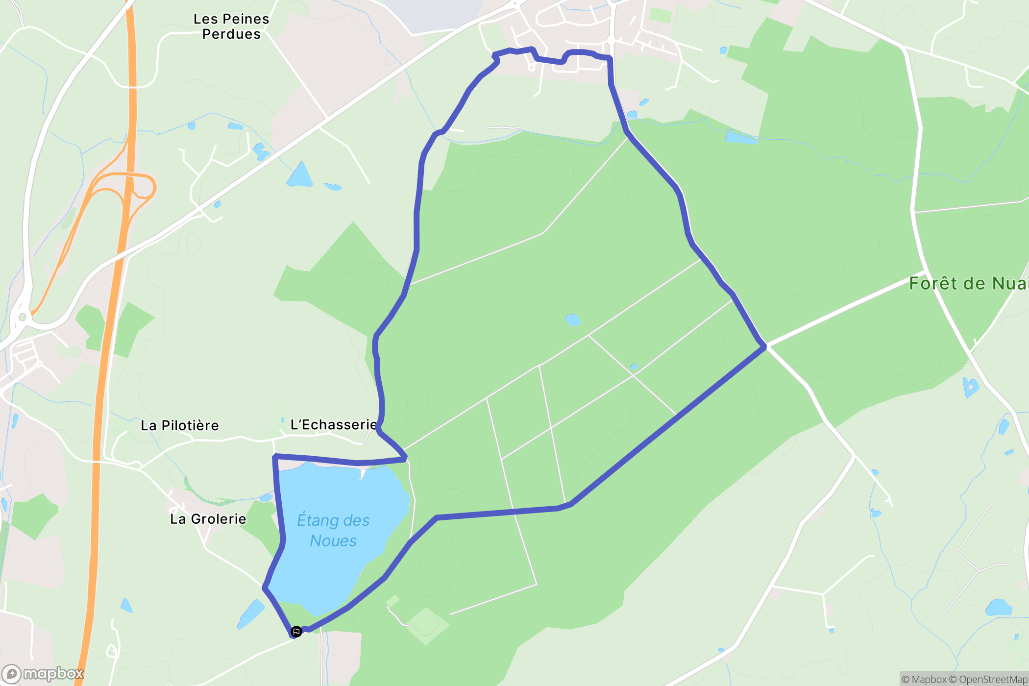 Cholet : carte du parcours de randonnée - France