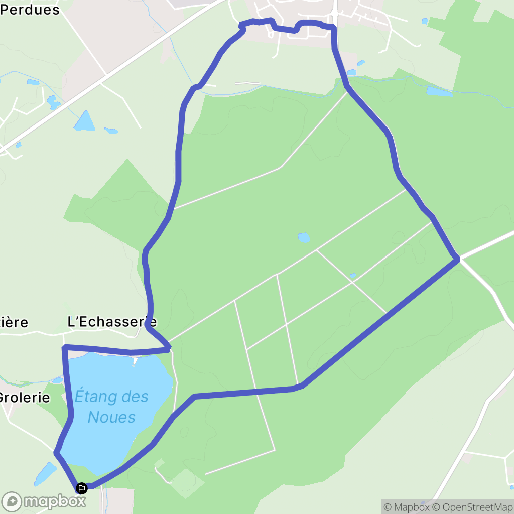 Cholet : carte du parcours de randonnée - France