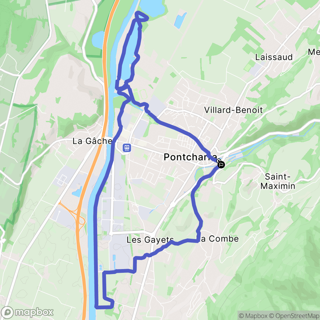 Pontcharra : carte du parcours de randonnée - France
