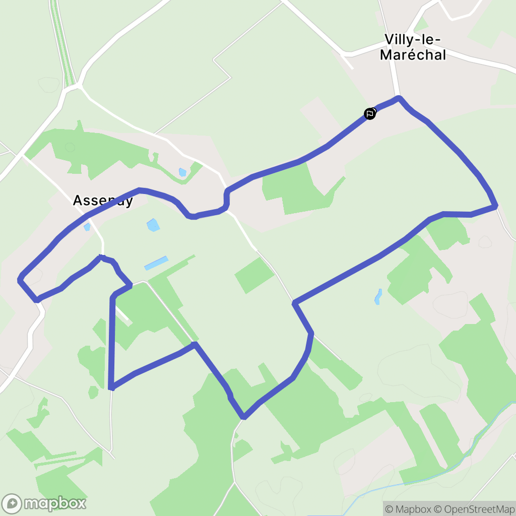 Villy-le-Maréchal : carte du parcours de randonnée - France