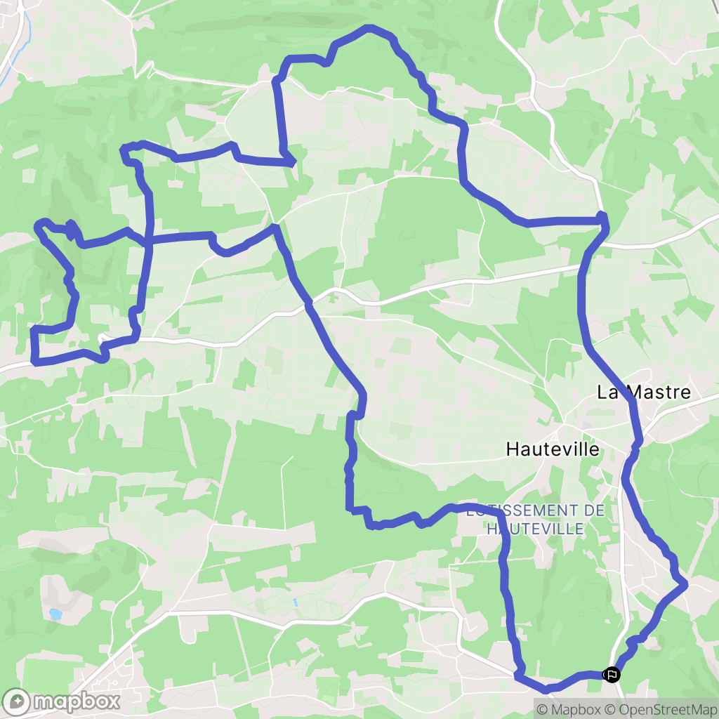 Uchaux : carte du parcours de randonnée - France