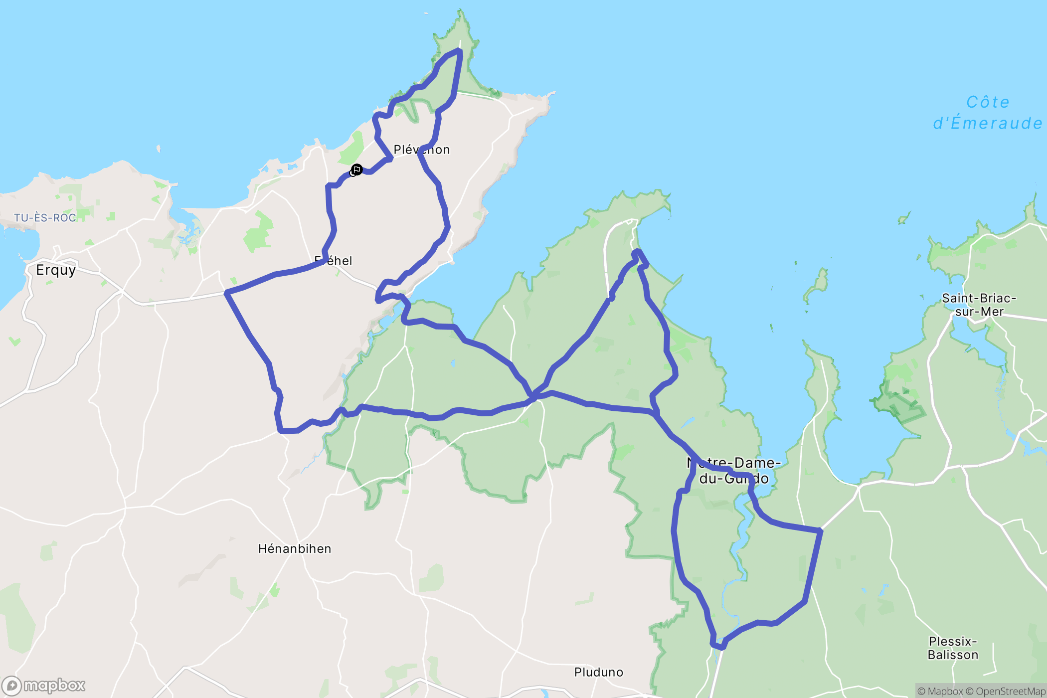 Fréhel : carte du parcours de randonnée - France