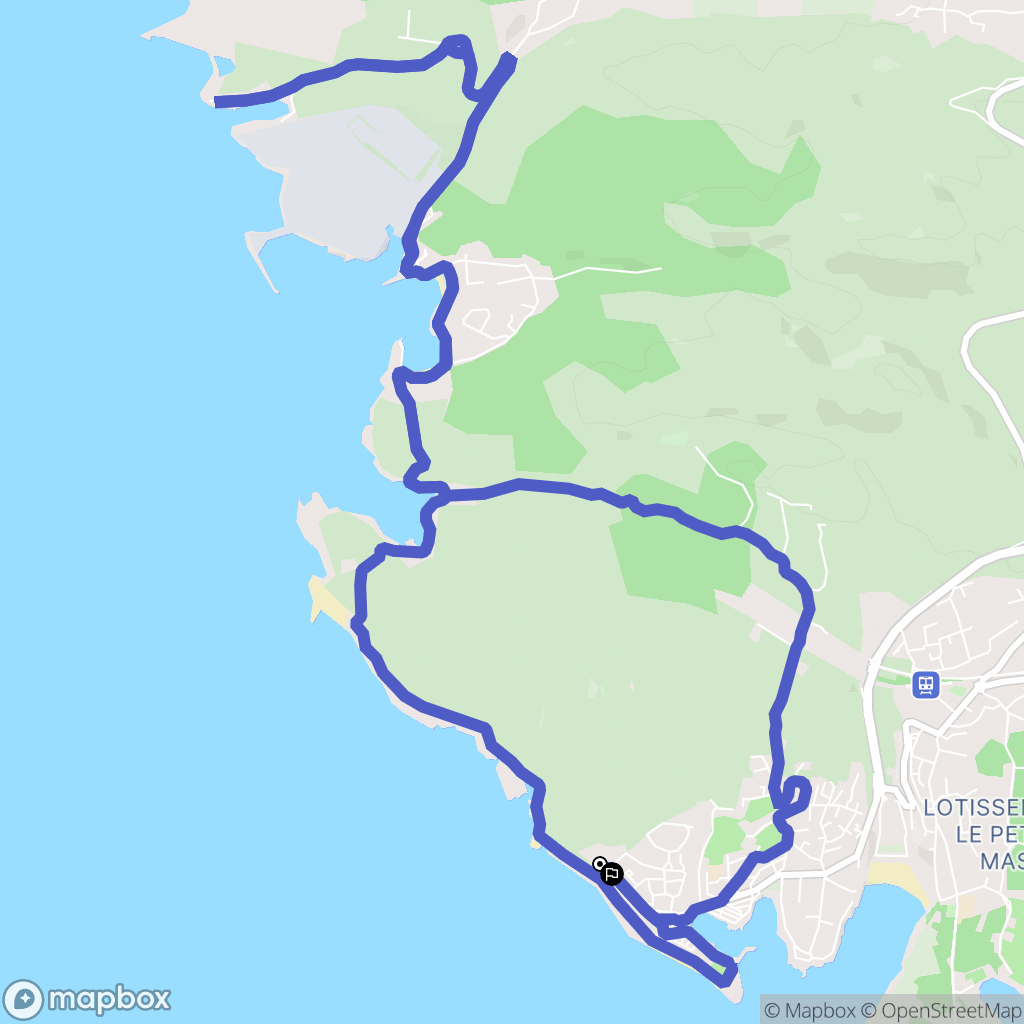 Martigues : carte du parcours de randonnée - France