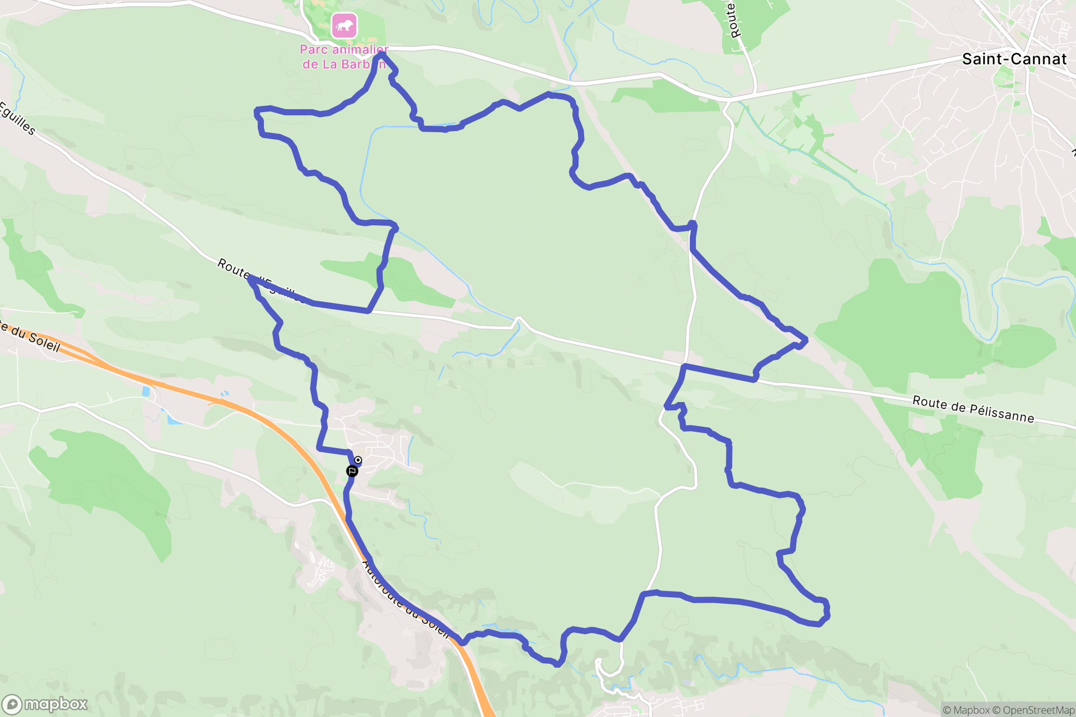 Lançon-Provence : carte du parcours de randonnée - France