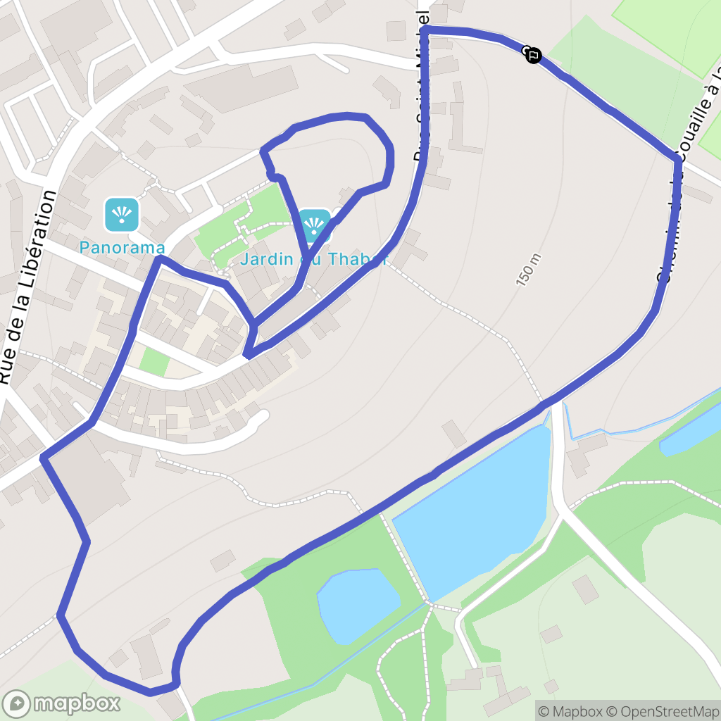 Bécherel : carte du parcours de randonnée - France