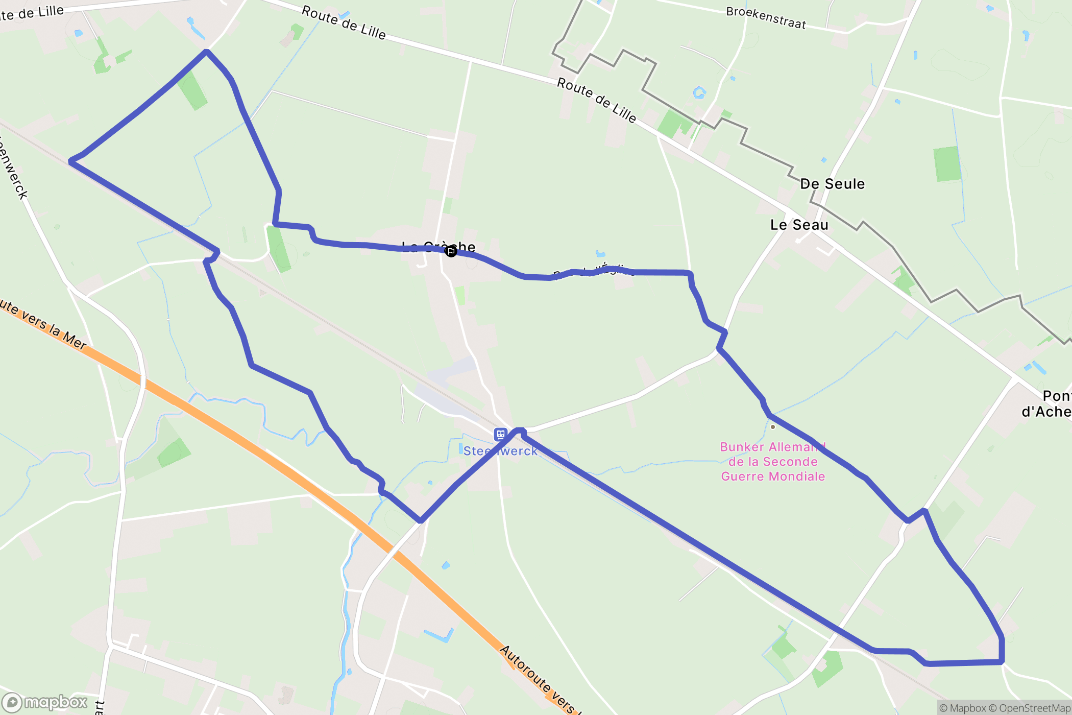 Bailleul : carte du parcours de randonnée - France