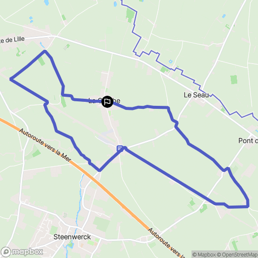 Bailleul : carte du parcours de randonnée - France