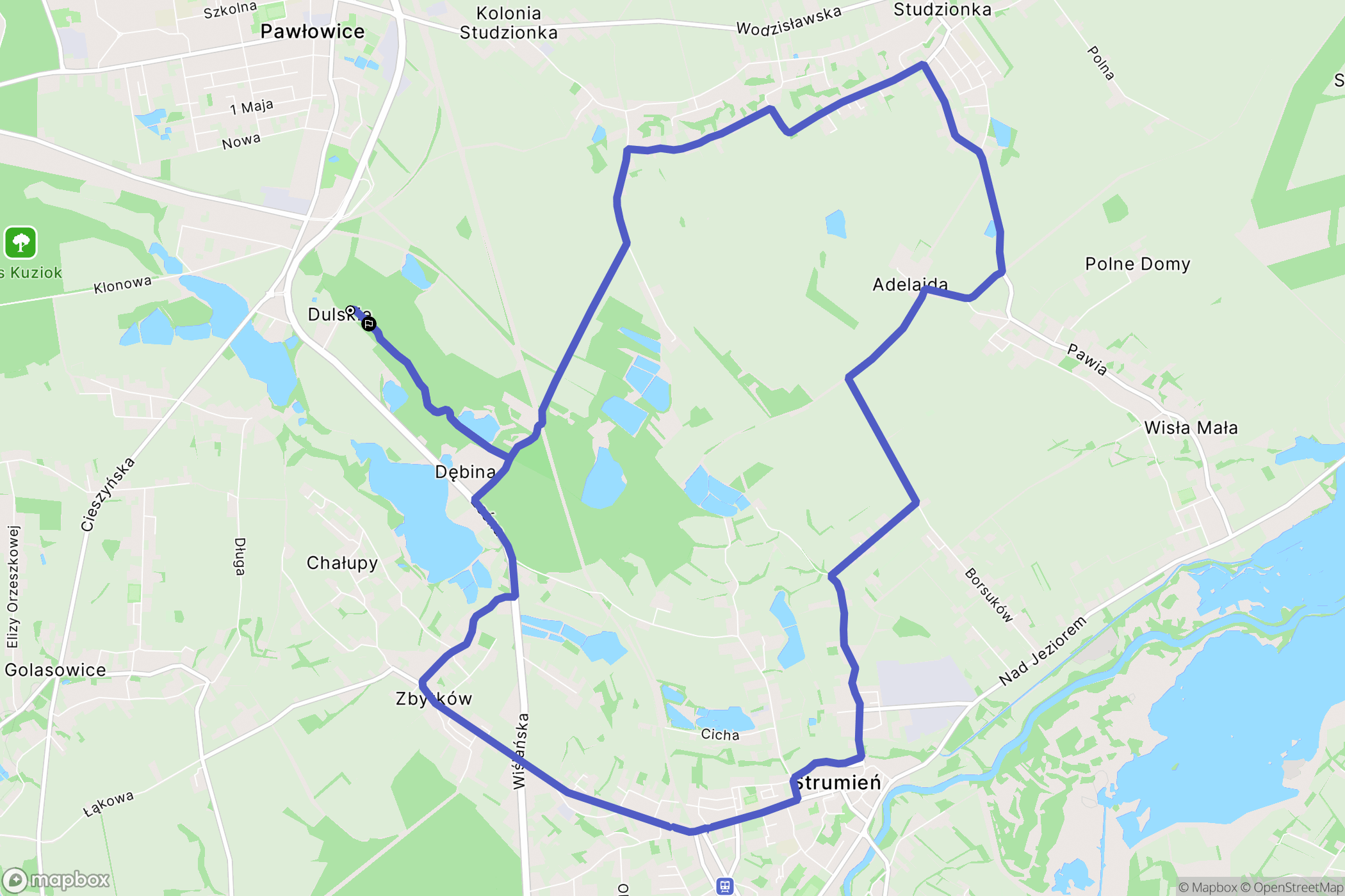 Pawłowice: mapa trasy - Poland