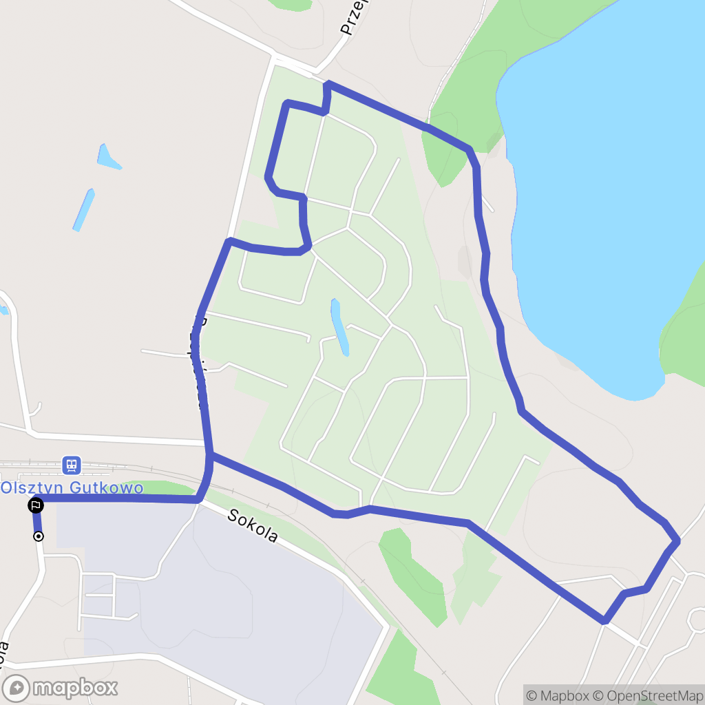 Olsztyn: mapa trasy - Poland