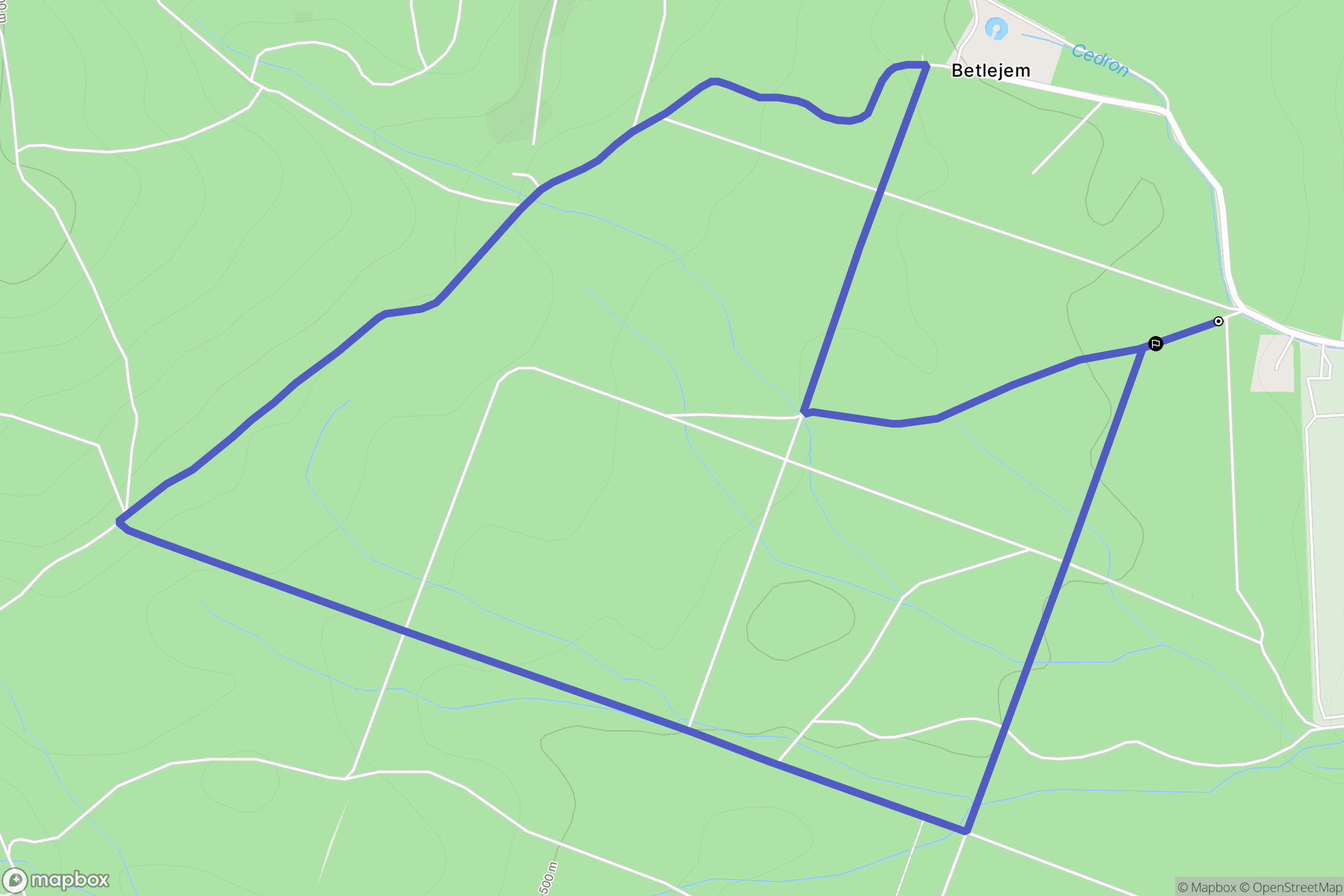 Krzeszów: mapa trasy - Poland