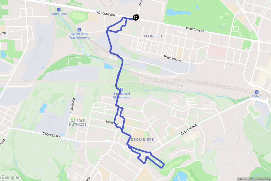 Bytom: mapa trasy - Poland