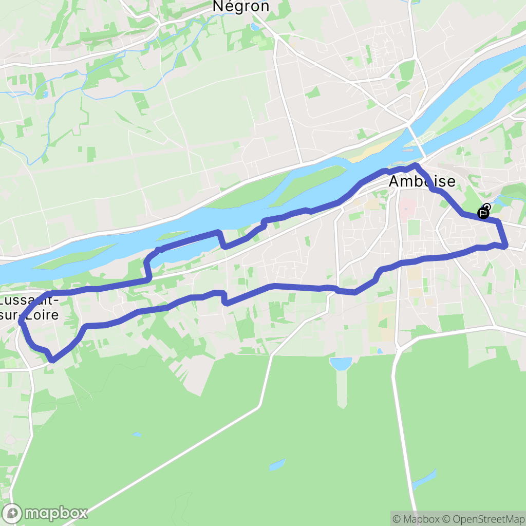 Amboise : carte du parcours de randonnée - France
