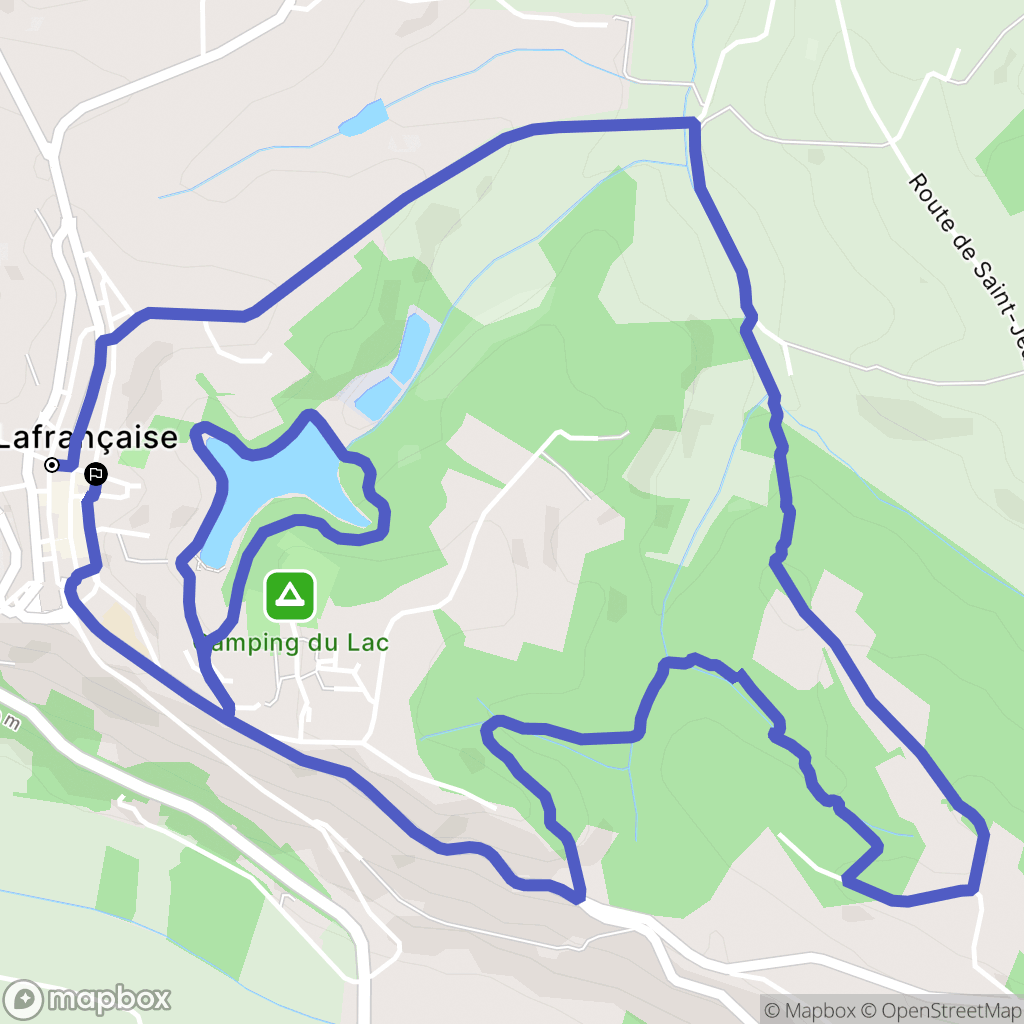 Lafrançaise : carte du parcours de randonnée - France