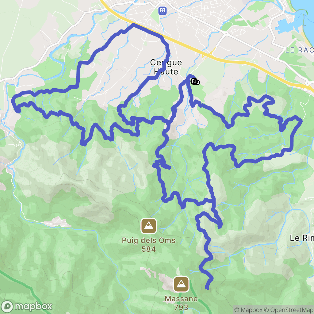Argelès-sur-Mer : carte du parcours de randonnée - France