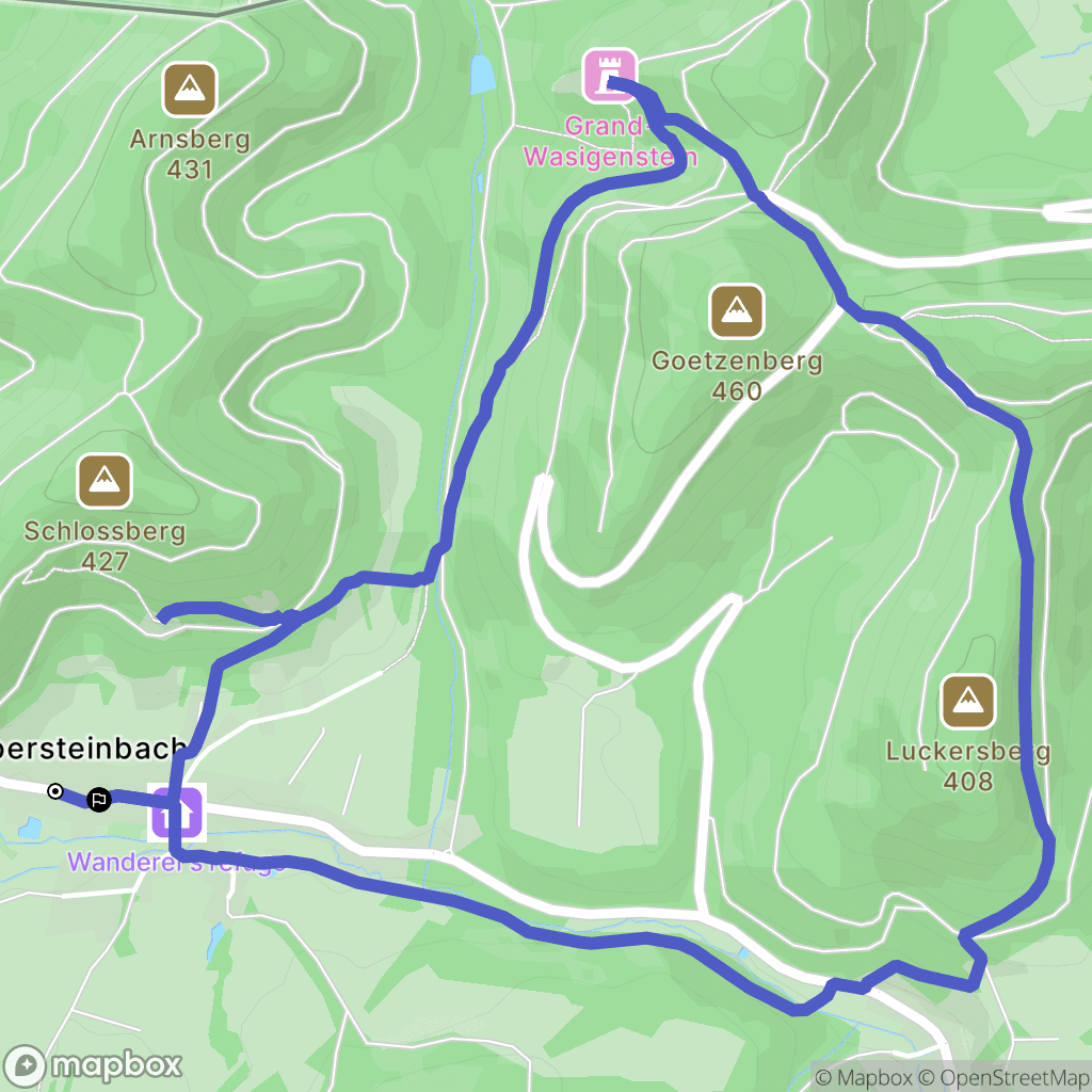 Obersteinbach : carte du parcours de randonnée - France