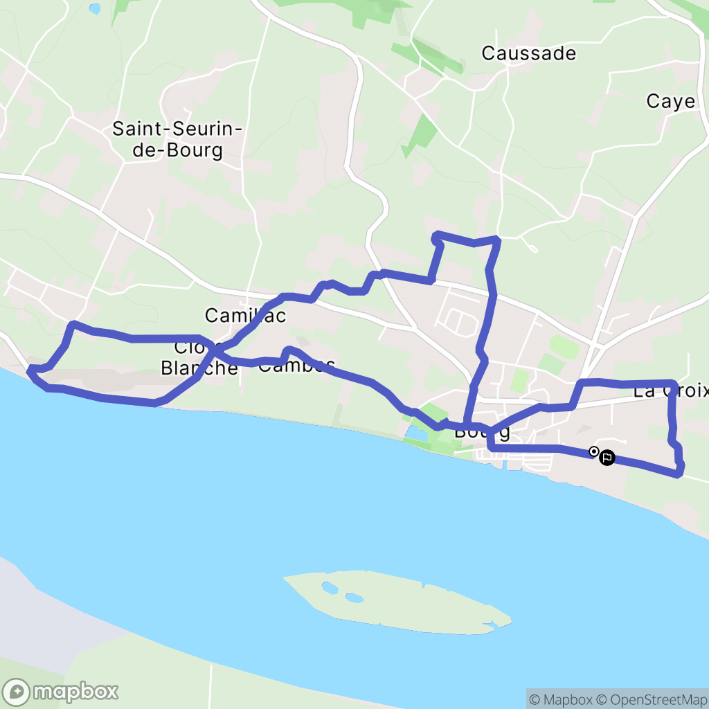 Bourg : carte du parcours de randonnée - France