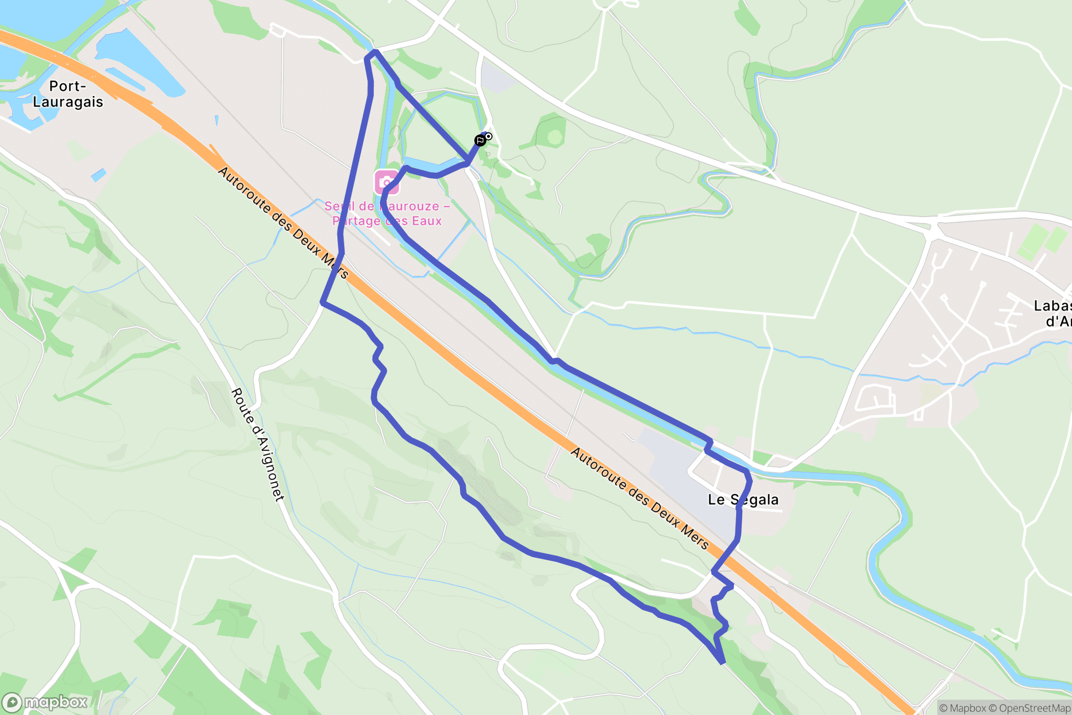 Montferrand : carte du parcours de randonnée - France