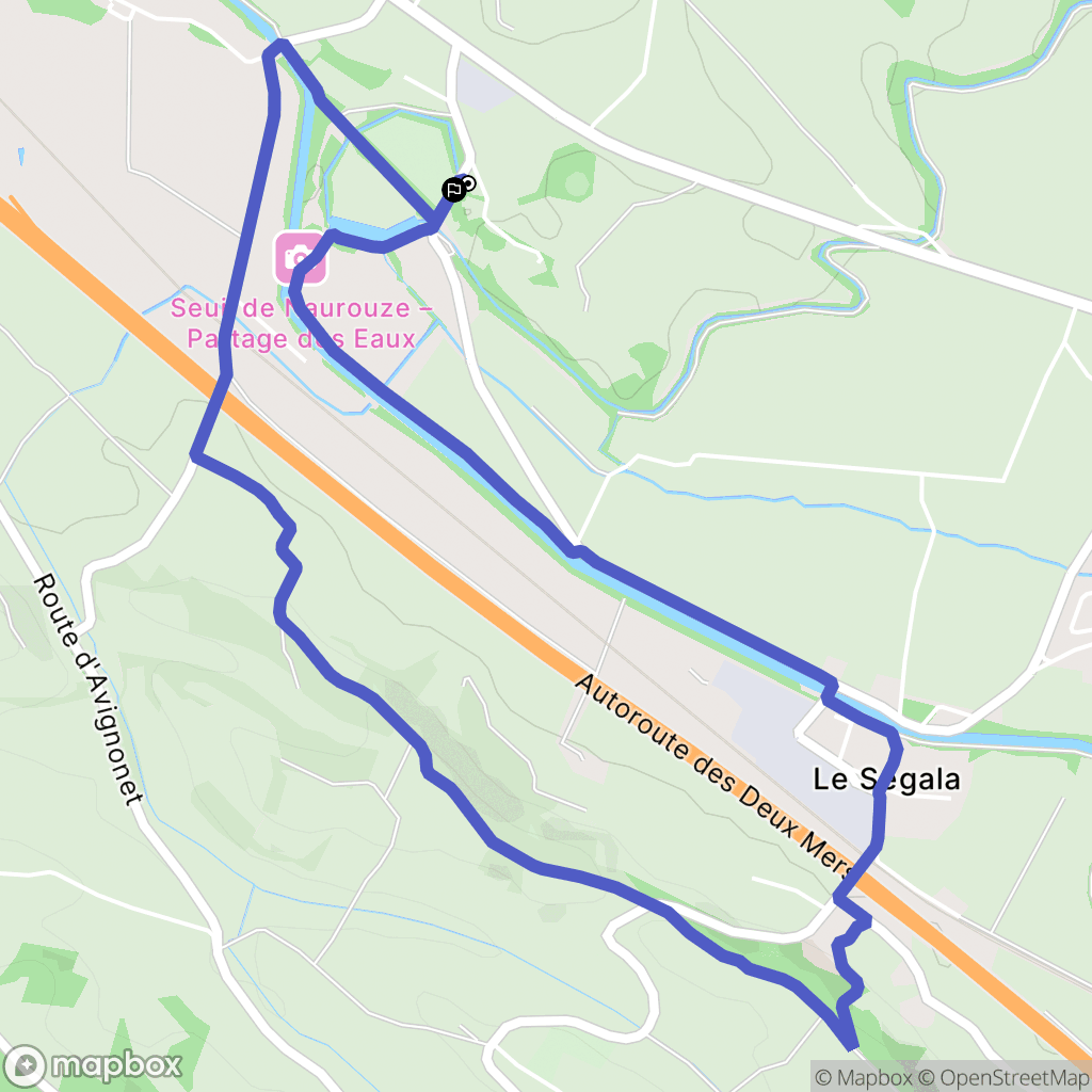 Montferrand : carte du parcours de randonnée - France