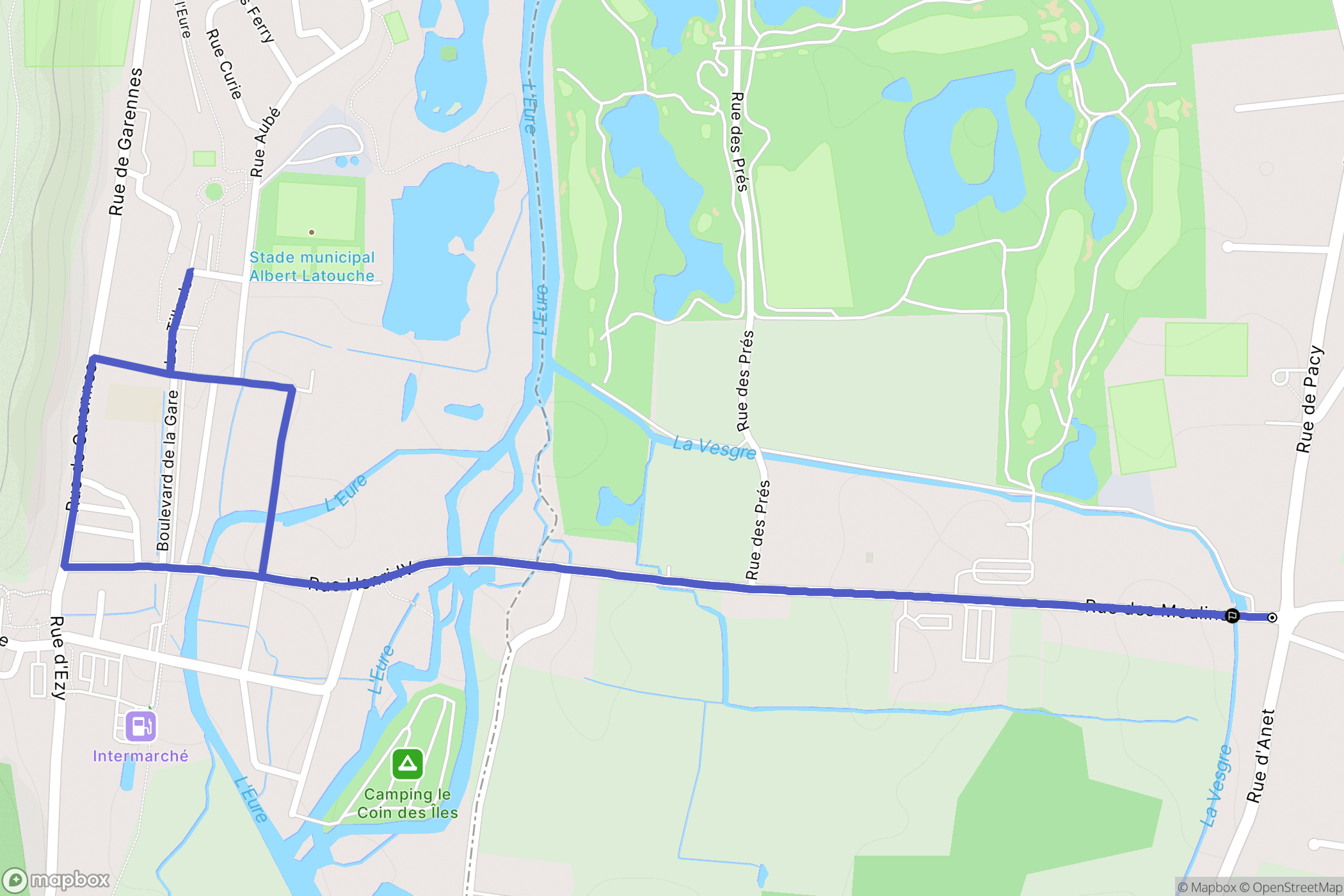 La Chaussée-d'Ivry : carte du parcours de randonnée - France