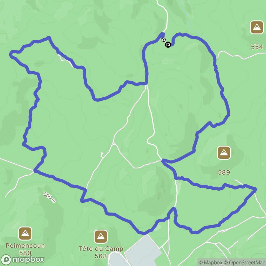 Néoules : carte du parcours de randonnée - France