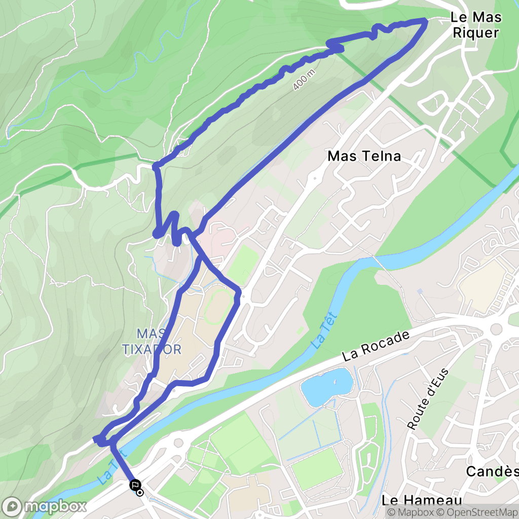 Prades : carte du parcours de randonnée - France