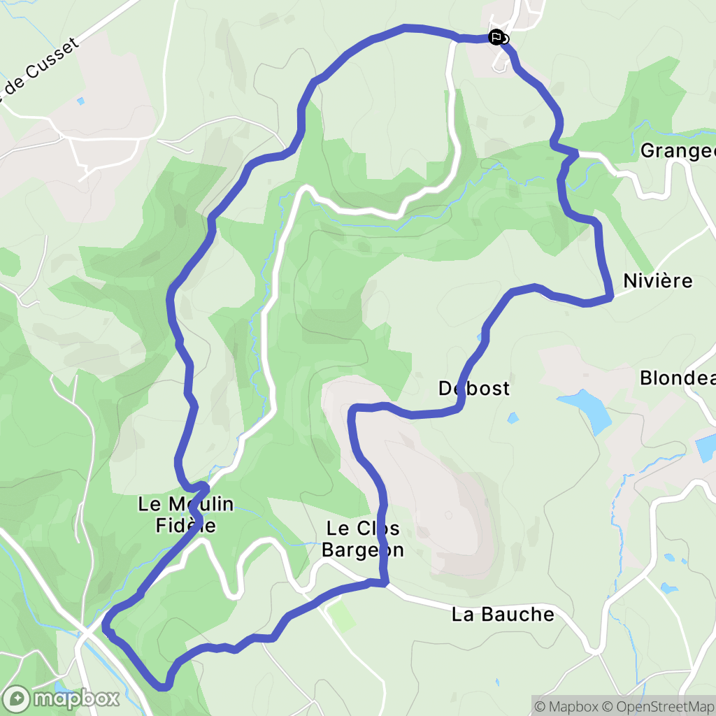 Molles : carte du parcours de randonnée - France