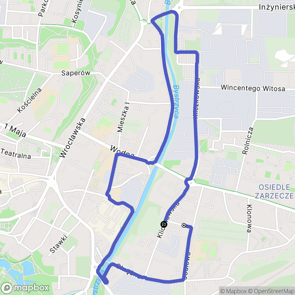 Świdnica: mapa trasy - Poland