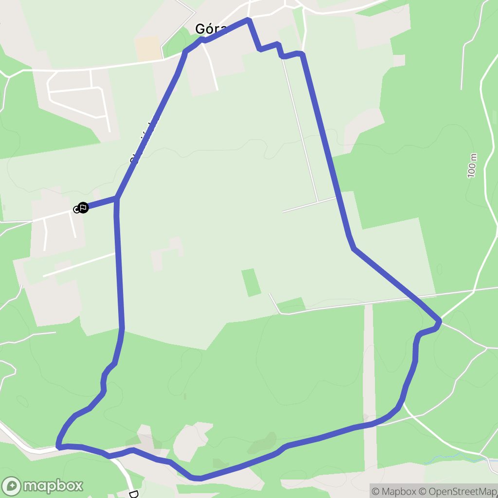 Góra: mapa trasy - Poland