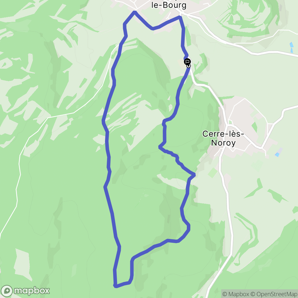Noroy-le-Bourg : carte du parcours de randonnée - France