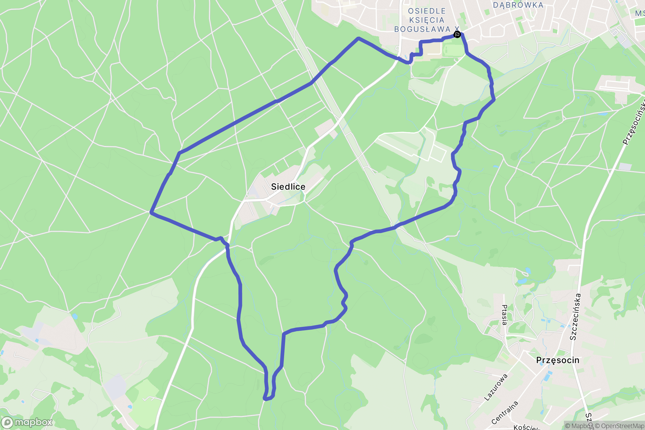 Police: mapa trasy - Poland