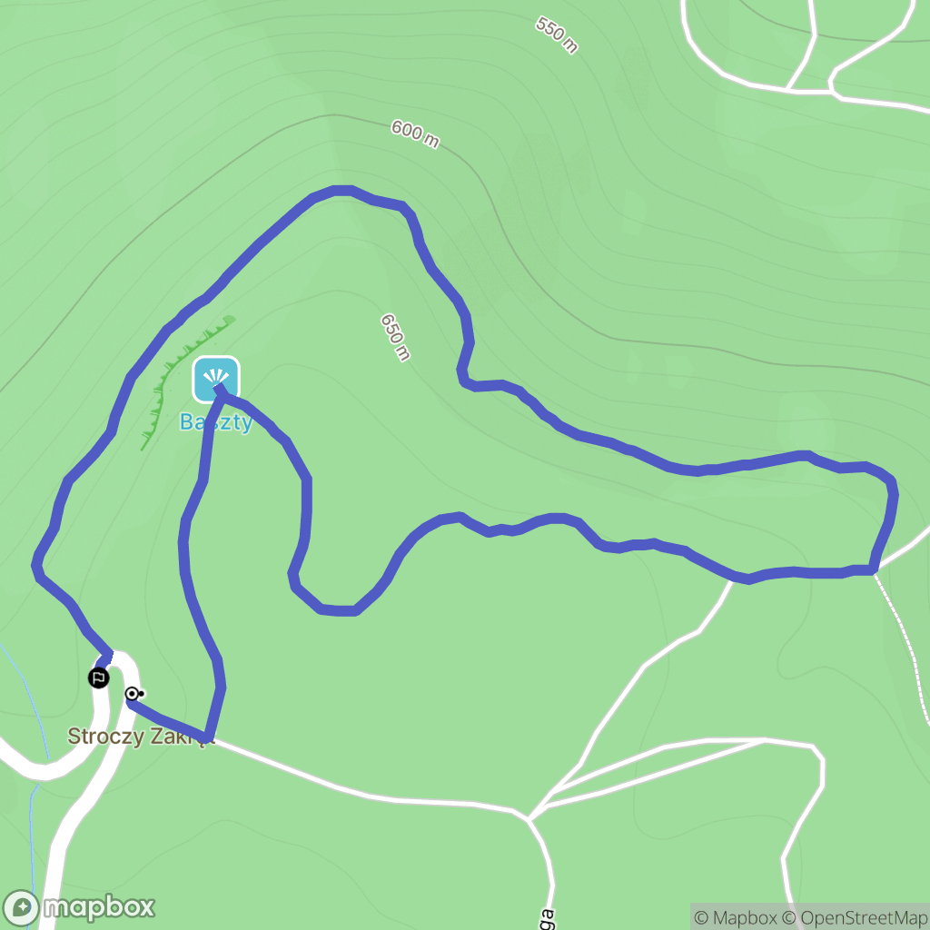 Radków: mapa trasy - Poland