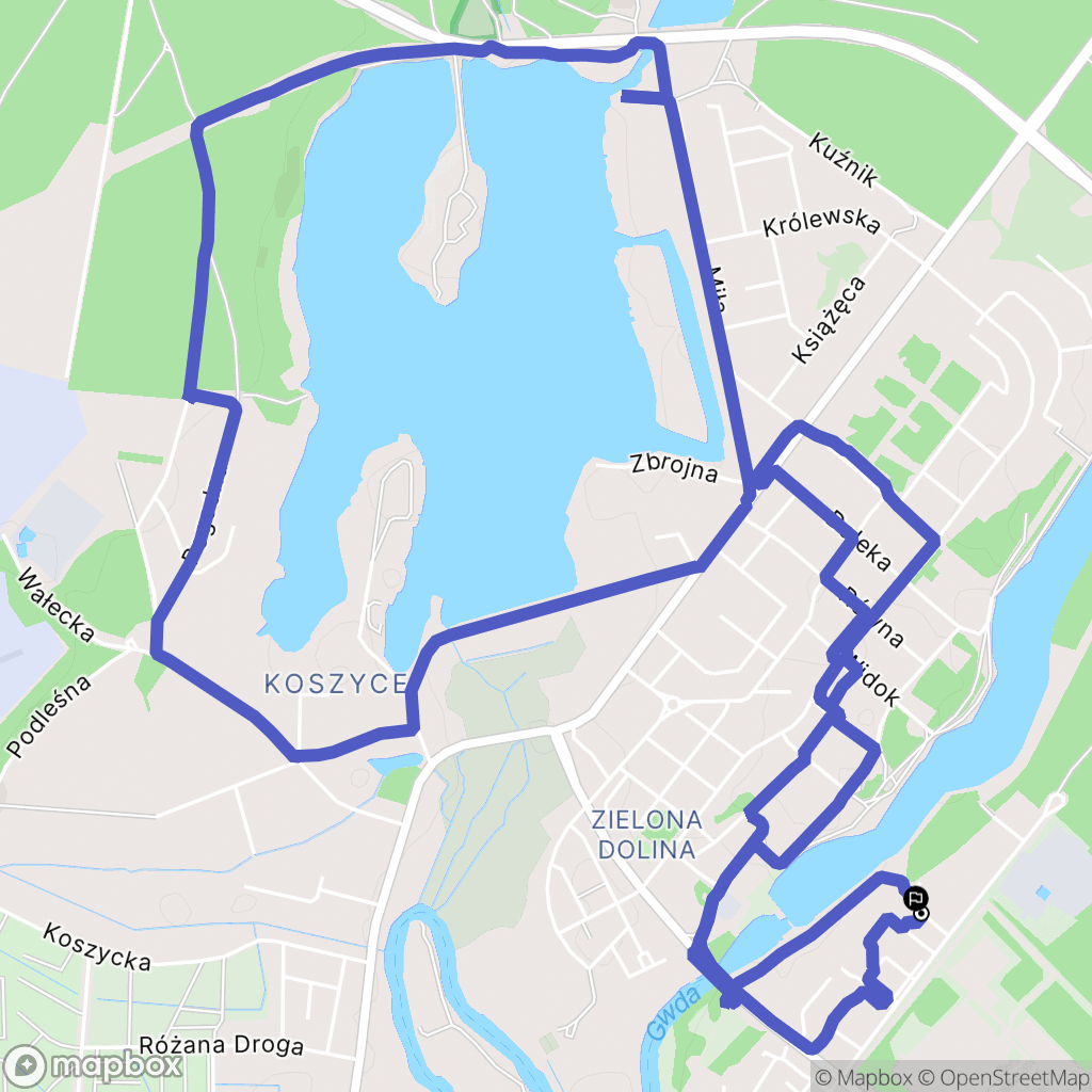 Piła: mapa trasy - Poland