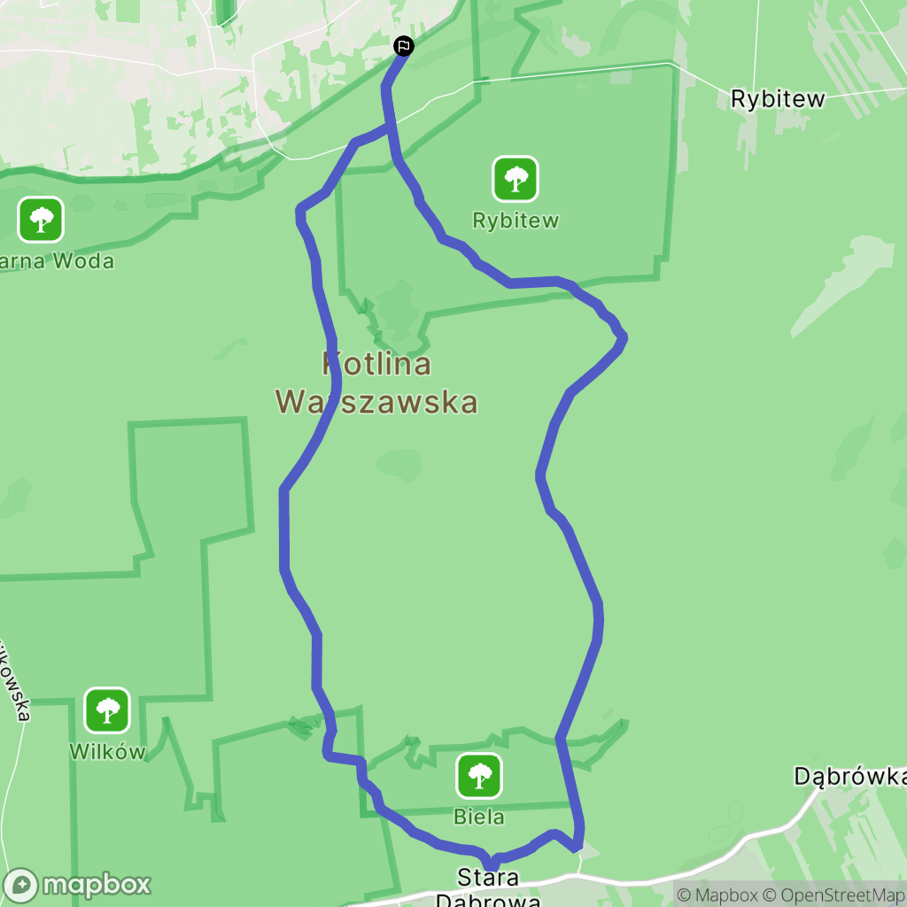Stanisławów: mapa trasy - Poland