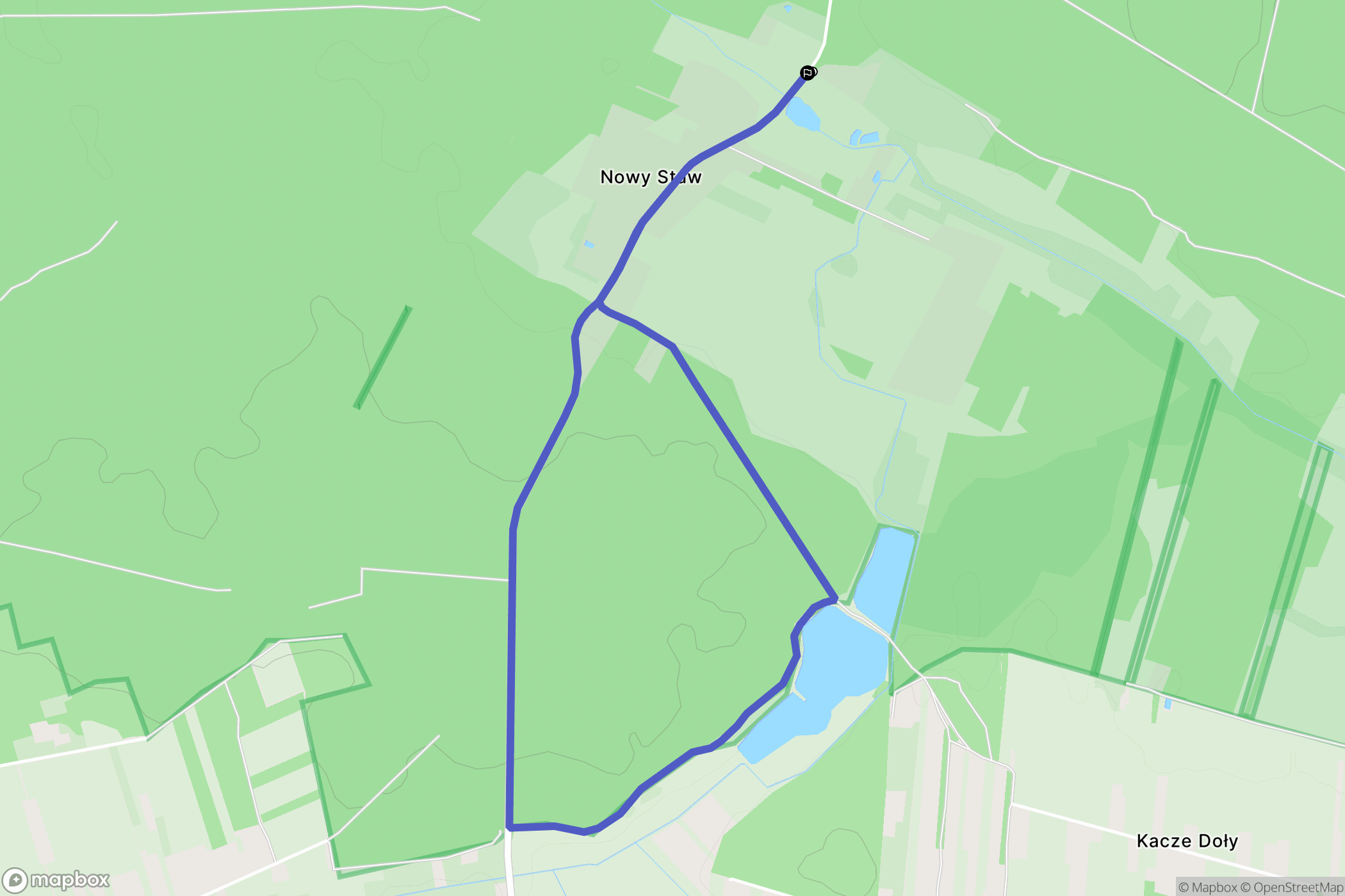 Nowy Staw: mapa trasy - Poland