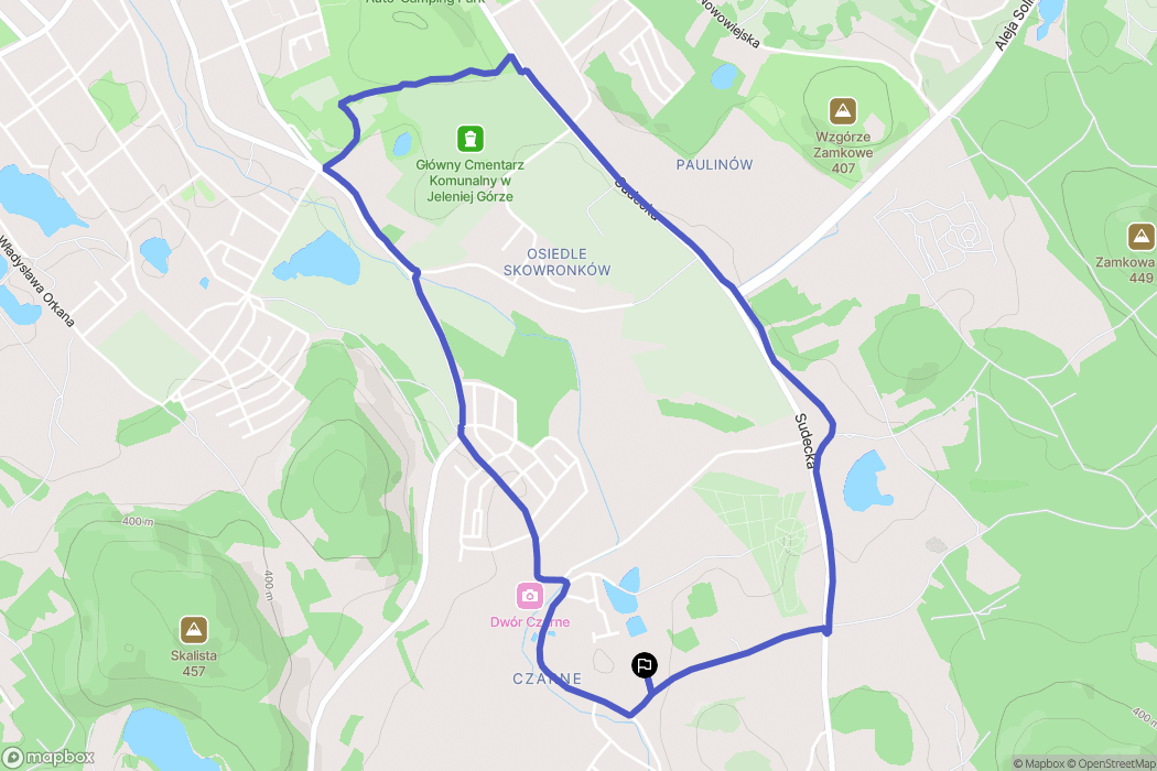 Jelenia Góra: mapa trasy - Poland