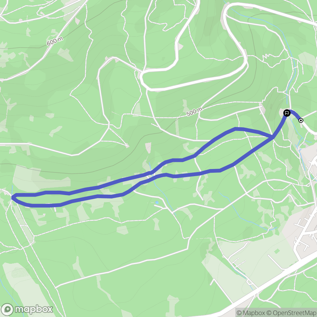 Cravanche : carte du parcours de randonnée - France